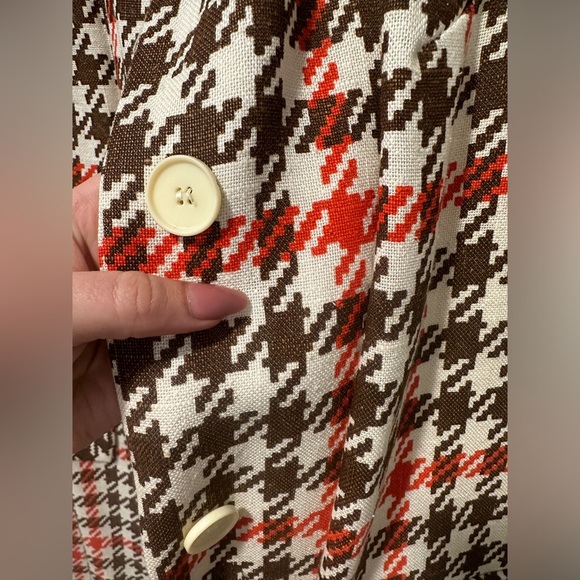 Leslie Faye Linen houndstooth button up dress - Picture 6 of 7